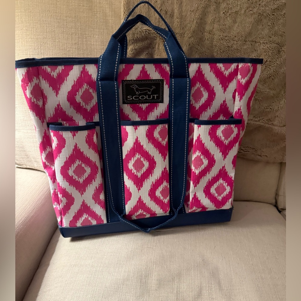 Pink, Blue and White Scout Pocket Rocket Tote - Picture 3 of 7